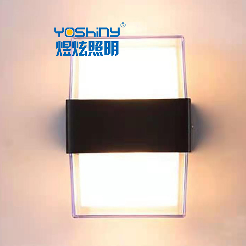 Acrylic transparent LED wall lamp waterproof